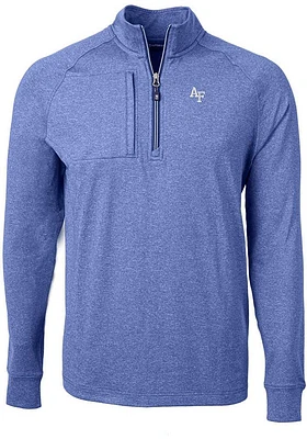 Cutter and Buck Air Force Falcons Mens Adapt Eco Knit Big Tall Qtr Zip