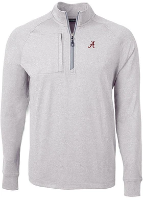 Cutter and Buck Alabama Crimson Tide Mens Adapt Eco Knit Big Tall Qtr Zip