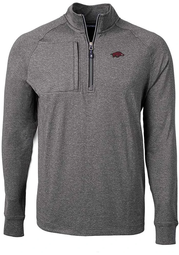 Cutter and Buck Arkansas Razorbacks Mens Adapt Eco Knit Big Tall Qtr Zip