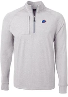 Cutter and Buck Boise State Broncos Mens Adapt Eco Knit Big Tall Qtr Zip
