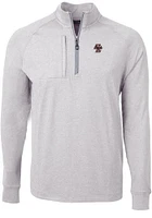 Cutter and Buck Boston College Eagles Mens Grey Adapt Eco Knit Big Tall Qtr Zip