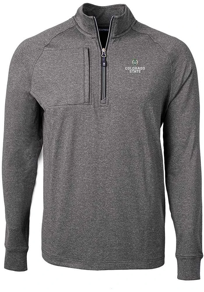 Cutter and Buck Colorado State Rams Mens Adapt Eco Knit Big Tall Qtr Zip