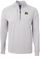 Cutter and Buck Drexel Dragons Mens Grey Adapt Eco Knit Big Tall Qtr Zip