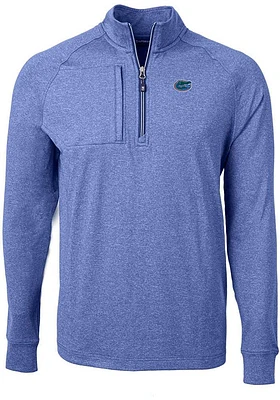 Cutter and Buck Florida Gators Mens Adapt Eco Knit Big Tall Qtr Zip