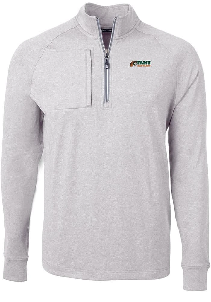 Cutter and Buck Florida A&M Rattlers Mens Adapt Eco Knit Big Tall Qtr Zip