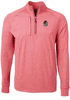Cutter and Buck Georgia Bulldogs Mens Adapt Eco Knit Big Tall Qtr Zip