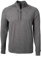 Cutter and Buck Hawaii Warriors Mens Adapt Eco Knit Big Tall Qtr Zip
