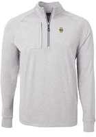 Cutter and Buck Idaho Vandals Mens Grey Adapt Eco Knit Big Tall Qtr Zip