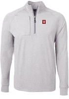 Cutter and Buck Indiana Hoosiers Mens Adapt Eco Knit Big Tall Qtr Zip