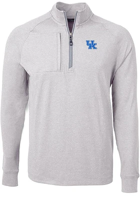 Cutter and Buck Kentucky Wildcats Mens Adapt Eco Knit Big Tall 1/4 Zip Pullover