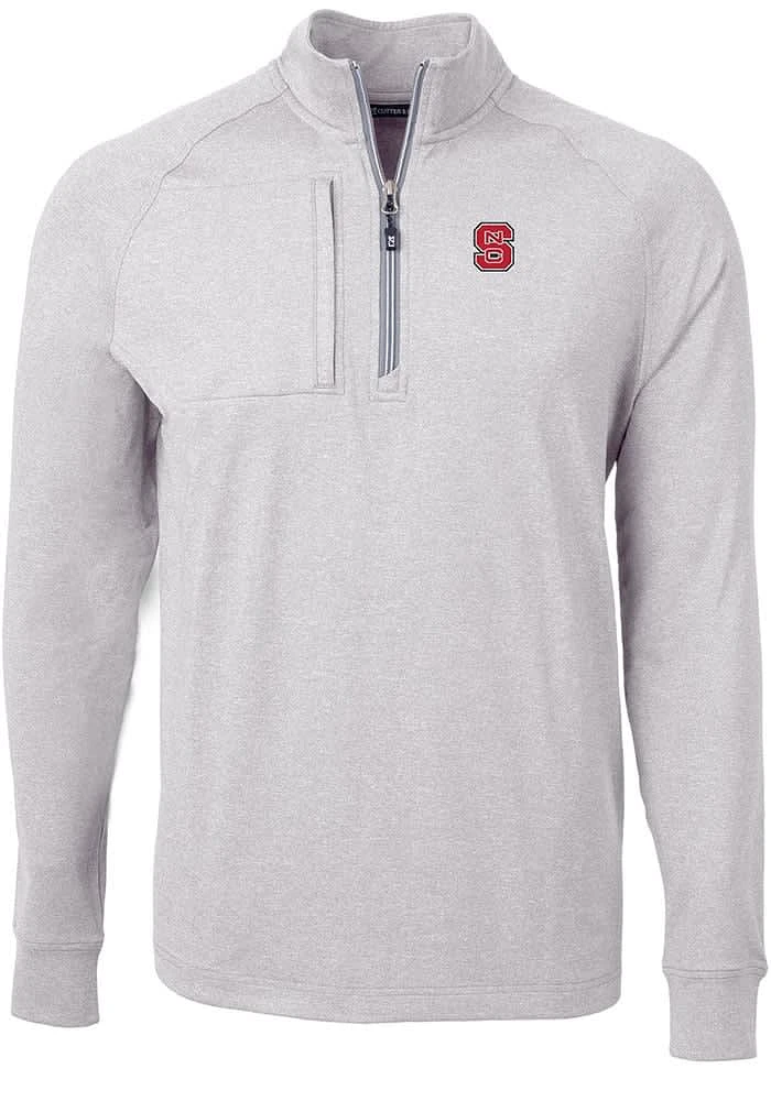 Cutter and Buck NC State Wolfpack Mens Adapt Eco Knit Big Tall Qtr Zip