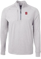 Cutter and Buck NC State Wolfpack Mens Adapt Eco Knit Big Tall Qtr Zip