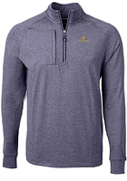 Cutter and Buck Notre Dame Fighting Irish Mens Navy Blue Adapt Eco Knit Big Tall Qtr Zip