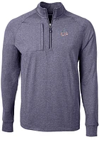 Cutter and Buck Baltimore Orioles Mens Navy Blue Adapt Eco Knit Big Tall Qtr Zip