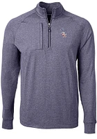 Cutter and Buck Chicago White Sox Mens Navy Blue Adapt Eco Knit Big Tall Qtr Zip