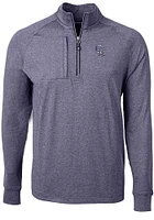 Cutter and Buck Colorado Rockies Mens Navy Blue Adapt Eco Knit Big Tall Qtr Zip