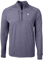 Cutter and Buck Houston Astros Mens Navy Blue Adapt Eco Knit Big Tall Qtr Zip