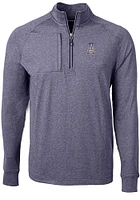 Cutter and Buck Los Angeles Angels Mens Navy Blue Adapt Eco Knit Big Tall Qtr Zip