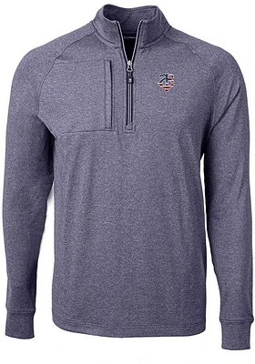 Cutter and Buck Minnesota Twins Mens Navy Blue Adapt Eco Knit Big Tall Qtr Zip