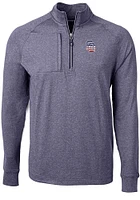 Cutter and Buck San Diego Padres Mens Navy Blue Adapt Eco Knit Big Tall Qtr Zip