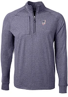 Cutter and Buck San Francisco Giants Mens Navy Blue Adapt Eco Knit Big Tall Qtr Zip