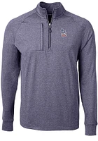 Cutter and Buck St Louis Cardinals Mens Navy Blue Adapt Eco Knit Big Tall Qtr Zip