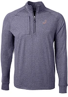 Cutter and Buck Washington Nationals Mens Navy Blue Adapt Eco Knit Big Tall Qtr Zip