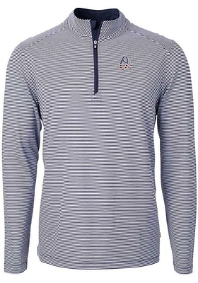 Cutter and Buck Baltimore Orioles Mens Navy Blue Americana Virtue Eco Pique Stripe Big Tall Qt..
