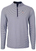 Cutter and Buck Chicago White Sox Mens Navy Blue Americana Virtue Eco Pique Stripe Big Tall Qt..