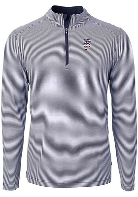Cutter and Buck San Francisco Giants Mens Navy Blue Americana Virtue Eco Pique Stripe Big Tall..