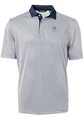 Cutter and Buck Baltimore Orioles Navy Blue Virtue Eco Pique Micro Stripe Big Tall Polo