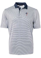 Cutter and Buck Philadelphia Phillies Navy Blue Virtue Eco Pique Micro Stripe Big Tall Polo