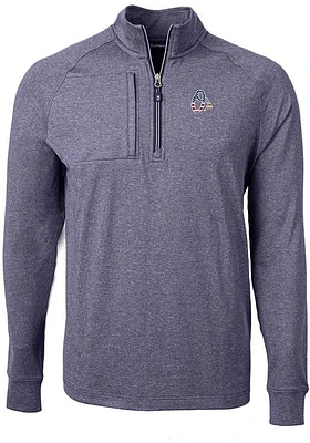 Cutter and Buck Baltimore Orioles Mens Navy Blue Americana Adapt Eco Long Sleeve Qtr Zip Pullover