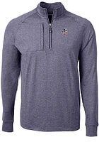 Cutter and Buck Minnesota Twins Mens Navy Blue Adapt Eco Knit Long Sleeve Qtr Zip Pullover