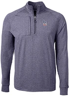Cutter and Buck St Louis Cardinals Mens Navy Blue Americana Adapt Eco Long Sleeve Qtr Zip Pullover