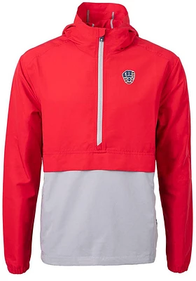 Cutter and Buck Milwaukee Brewers Mens Red Charter Eco Pullover Jackets