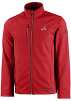 Cutter and Buck Atlanta Braves Mens Red Evoke Softshell Light Weight Jacket