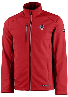 Cutter and Buck Chicago Cubs Mens Red Evoke Softshell Light Weight Jacket
