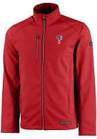 Cutter and Buck Philadelphia Phillies Mens Red Evoke Softshell Light Weight Jacket