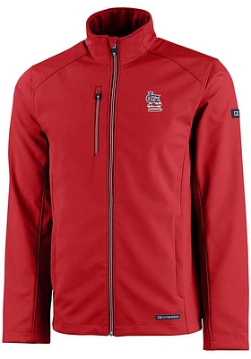 Cutter and Buck St Louis Cardinals Mens Red Evoke Softshell Light Weight Jacket