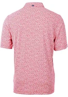 Cutter and Buck Minnesota Twins Mens Red Virtue Eco Pique Botanical Short Sleeve Polo