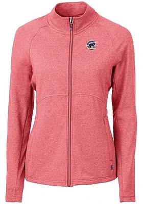 Cutter and Buck Chicago Cubs Womens Red Adapt Eco Knit Light Weight Jacket