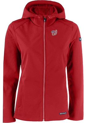 Cutter and Buck Washington Nationals Womens Red Evoke Softshell Light Weight Jacket
