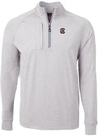 Cutter and Buck South Carolina Gamecocks Mens Grey Adapt Eco Knit Big Tall Qtr Zip