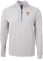 Cutter and Buck Tennessee Volunteers Mens Grey Adapt Eco Knit Big Tall Qtr Zip