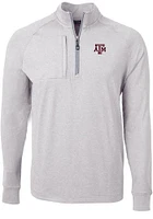 Cutter and Buck Texas A&M Aggies Mens Grey Adapt Eco Knit Big Tall Qtr Zip