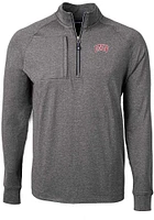 Cutter and Buck UNLV Runnin Rebels Mens Adapt Eco Knit Big Tall Qtr Zip