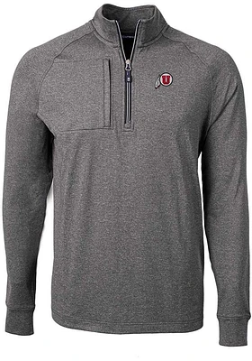 Cutter and Buck Utah Utes Mens Adapt Eco Knit Big Tall Qtr Zip