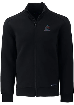 Cutter and Buck Miami Marlins Mens Black Roam Big Tall Light Weight Jacket