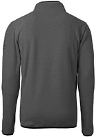 Cutter and Buck Pittsburgh Pirates Mens Grey Cascade Eco Sherpa Fleece Long Sleeve Qtr Zip Pullove..